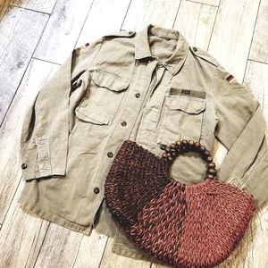 Military Fatigue shirt jacket L/XL